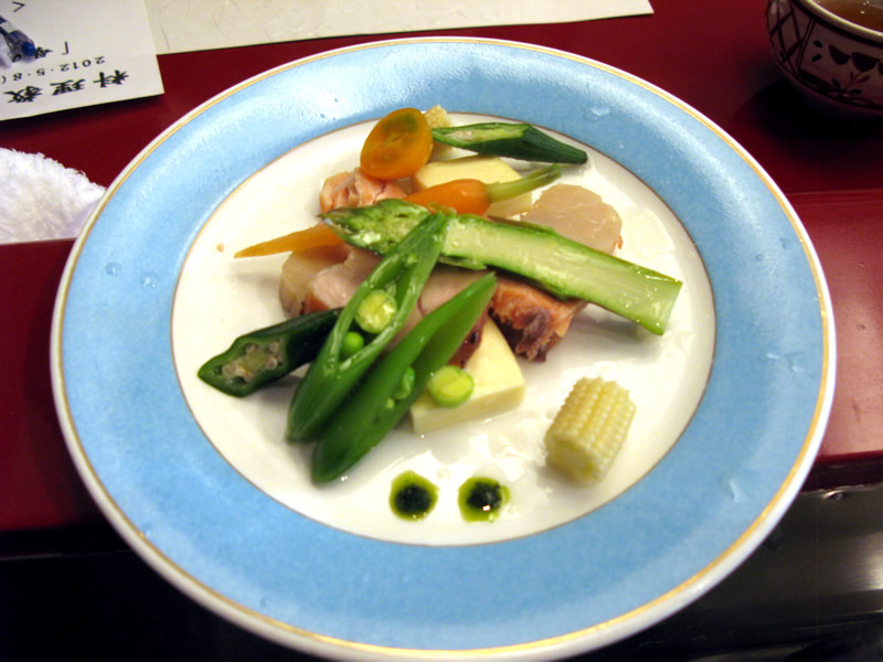 魚介のスモークと新緑野菜